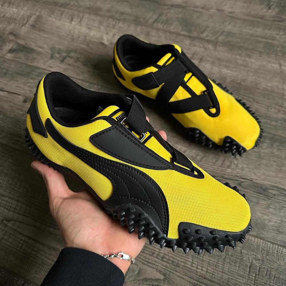 Cute Black Yellow Spike Chunky Weird Slim Sporty Puma Speedcat Low Shoe Sneaker